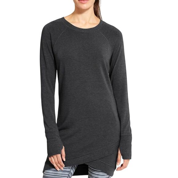 Athleta- Criss Cross Swestshirt Dress - 2X - Black (Excellent Condition) - Picture 2 of 6